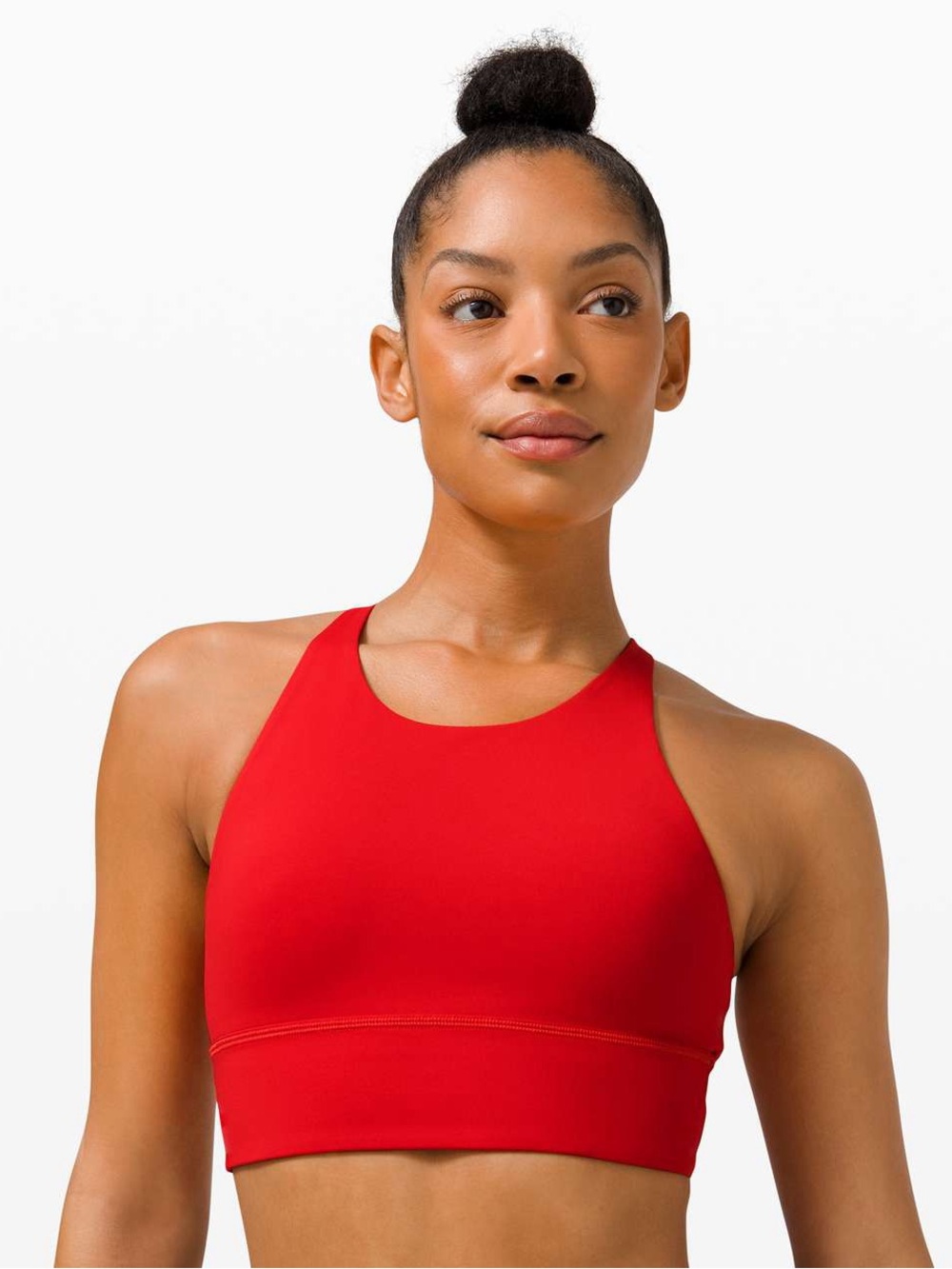 lululemon athletica free to be wild High-Neck long line Sports Bra in Red